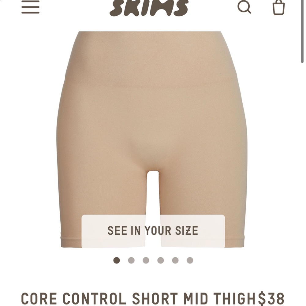 SKIMS core control mid thigh short